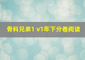 骨科兄弟1 v1年下分卷阅读